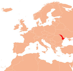 Location of Bessarabia in Europe