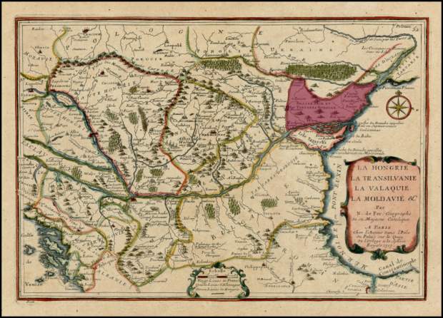 Bessarabia (in rosso) nel 1717