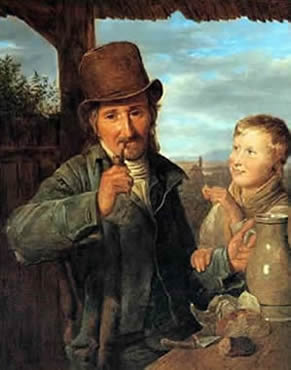 Ferdinand Georg Waldmüller: Dbracciante agricolo con figlio
