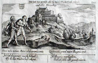 Burg Wirtemberg -  Kupferstich von Daniel Meisner`s Sciographia 1678